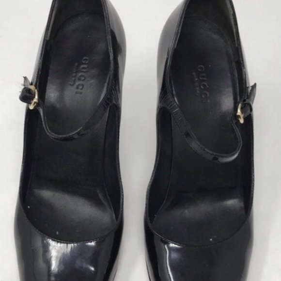 Gucci Black Patent Leather Mary Jane Pumps- Pristine Condition - Picture 3 of 5
